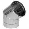 Дымоходное колено фиксир. 45° нерж. Версия Люкс D-160 мм толщ. 1 мм